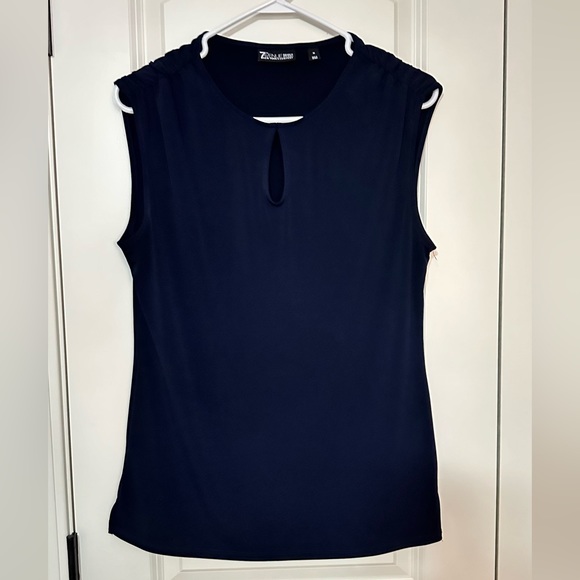 7th Ave New York & Company- Navy around Neck Top - Picture 1 of 3